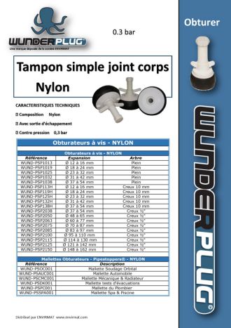 Tampon obturateur corps Nylon