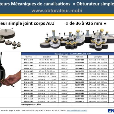 Obturateur mécanique ENVIRMAT