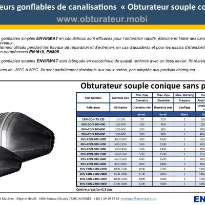 Obturateur souple sans passage ENVIRMAT